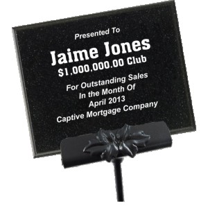 Black AcrylaStone Plaque