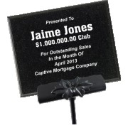 Black AcrylaStone Exterior Plaque