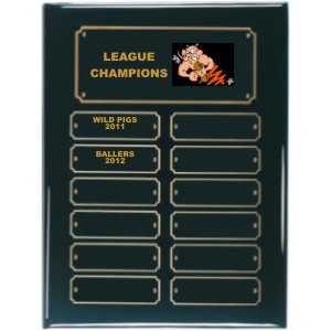 Perpetual Black Piano Finish Fantasy Football Plaque