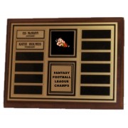 Perpetual Cherry Finish Fantasy Football Plaque