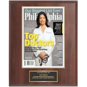 Cherry Finish Magazine Plaque