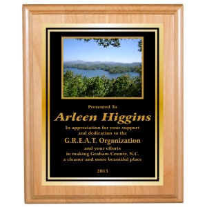 Genuine Red Alder Plaque