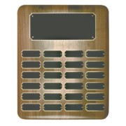 Eliptical Walnut Perpetual Plaque