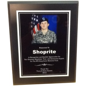 Solid Black Finish Plaque